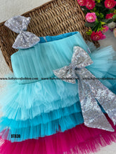 Load image into Gallery viewer, BT838 Turquoise Twinkle Festive Dress