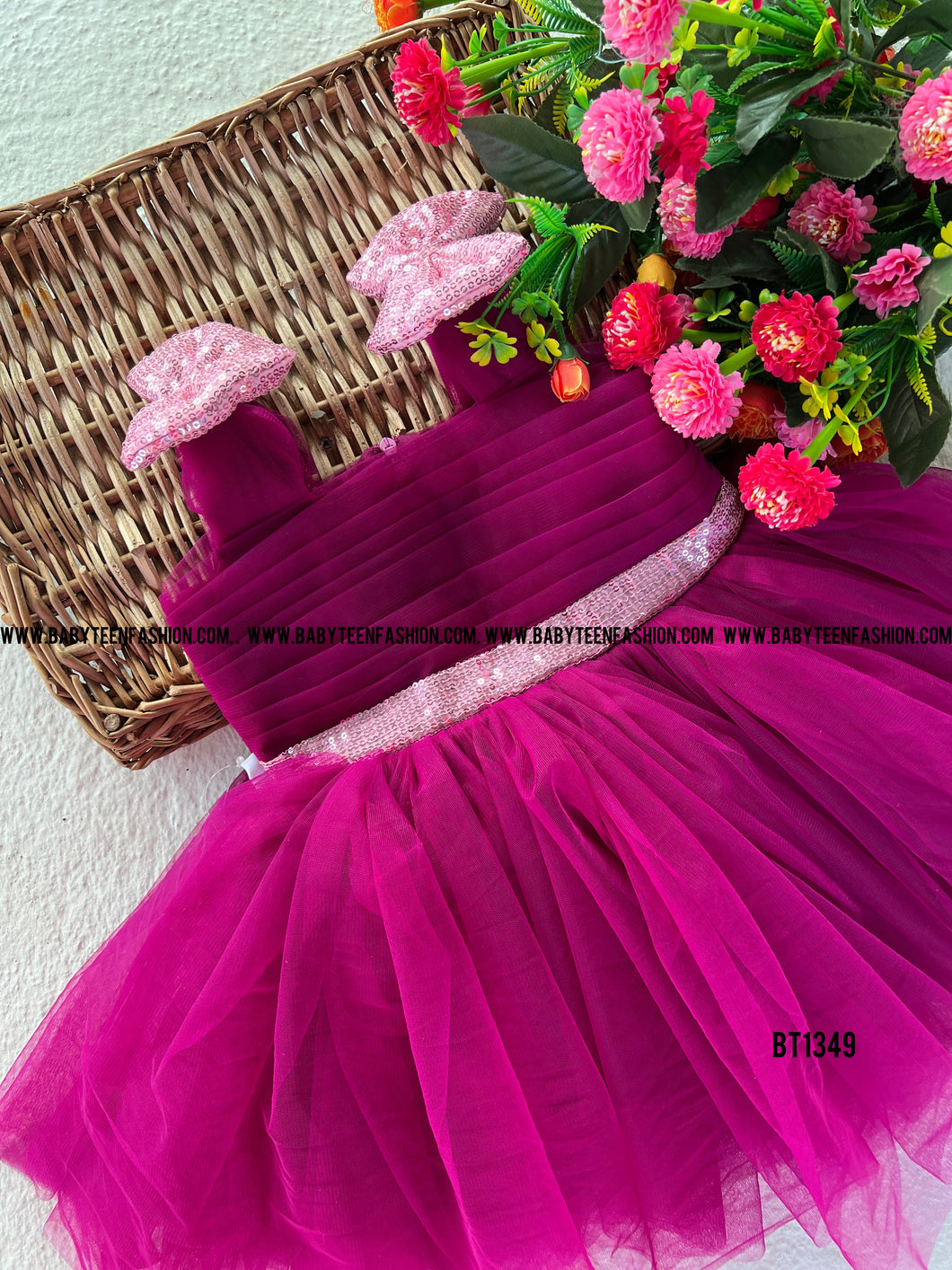 BT1349 Magenta Magic Flounce Dress - A Fairy Tale for Your Little Star