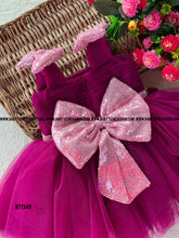 Load image into Gallery viewer, BT1349 Magenta Magic Flounce Dress - A Fairy Tale for Your Little Star
