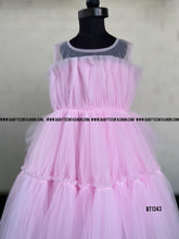 Load image into Gallery viewer, BT1343 Party wear Pink Detachable Long Tail Frock for Baby and Teenage Girls