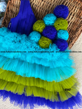 Load image into Gallery viewer, BT847 Peacock Parade Baby’s Vibrant Party Dress