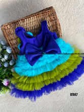 Load image into Gallery viewer, BT847 Peacock Parade Baby’s Vibrant Party Dress