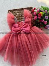 Load image into Gallery viewer, BT1358 Coral Enchantment Flair Dress - A Whirl of Delight for Tiny Dancers