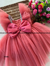 Load image into Gallery viewer, BT1358 Coral Enchantment Flair Dress - A Whirl of Delight for Tiny Dancers