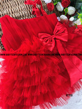 Load image into Gallery viewer, BT1110 Crimson Elegance – Little Lady&#39;s Festive Frock
