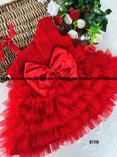 Load image into Gallery viewer, BT1110 Crimson Elegance – Little Lady's Festive Frock