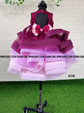 Load image into Gallery viewer, BT1116 Berry Delight Layered Gown – Celebrate Her Moments in Style