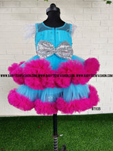 Load image into Gallery viewer, BT1135 Turquoise Twirl & Fuchsia Flair Dress Celebrate in Colorful Splendor