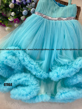 Load image into Gallery viewer, BT864 Aqua Elegance – Chic Celebration Gown 🎀
