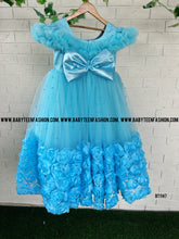 Load image into Gallery viewer, BT1147 Azure Blossom: Enchanting Floral Dress for Joyful Celebrations
