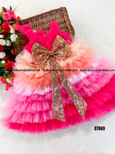 Load image into Gallery viewer, BT869 Sunset Ruffle Fiesta Dress