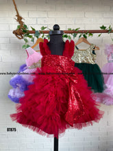Load image into Gallery viewer, BT875 Ruby Ruffle Radiance - Sparkle & Sway Dress