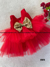 Load image into Gallery viewer, BT876 Ruby Ruffles: Vibrant Party Frock