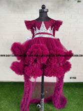 Load image into Gallery viewer, BT1150 Crimson Crown Princess Dress - Majestic Elegance for Your Little Royal!