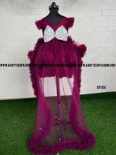 Load image into Gallery viewer, BT1150 Crimson Crown Princess Dress - Majestic Elegance for Your Little Royal!
