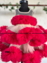 Load image into Gallery viewer, BT884 Radiant Rose Swirl Dress A Splash of Playful Pinks and Grays