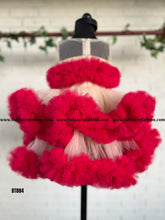 Load image into Gallery viewer, BT884 Radiant Rose Swirl Dress A Splash of Playful Pinks and Grays