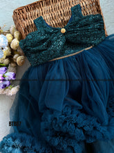 Load image into Gallery viewer, BT887 Midnight Bloom Dress  Elegance in Enchanted Navy
