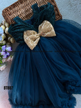 Load image into Gallery viewer, BT887 Midnight Bloom Dress  Elegance in Enchanted Navy
