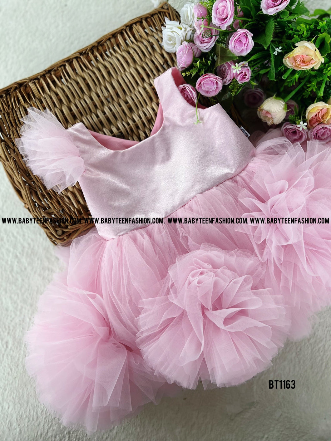 BT1163 Ballerina Blush Frolic Dress – Elegance and Fun for Your Little One's Big Day