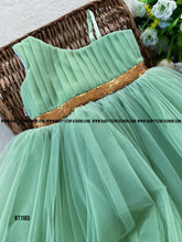 Load image into Gallery viewer, BT1180 Minty Fresh Soirée: Elegant Dress for Little Celebrants