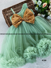 Load image into Gallery viewer, BT1180 Minty Fresh Soirée: Elegant Dress for Little Celebrants
