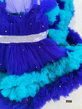 Load image into Gallery viewer, BT616 Enchanted Sapphire Ruffle Dress – A Majestic Spin on Fun