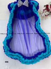Load image into Gallery viewer, BT616 Enchanted Sapphire Ruffle Dress – A Majestic Spin on Fun
