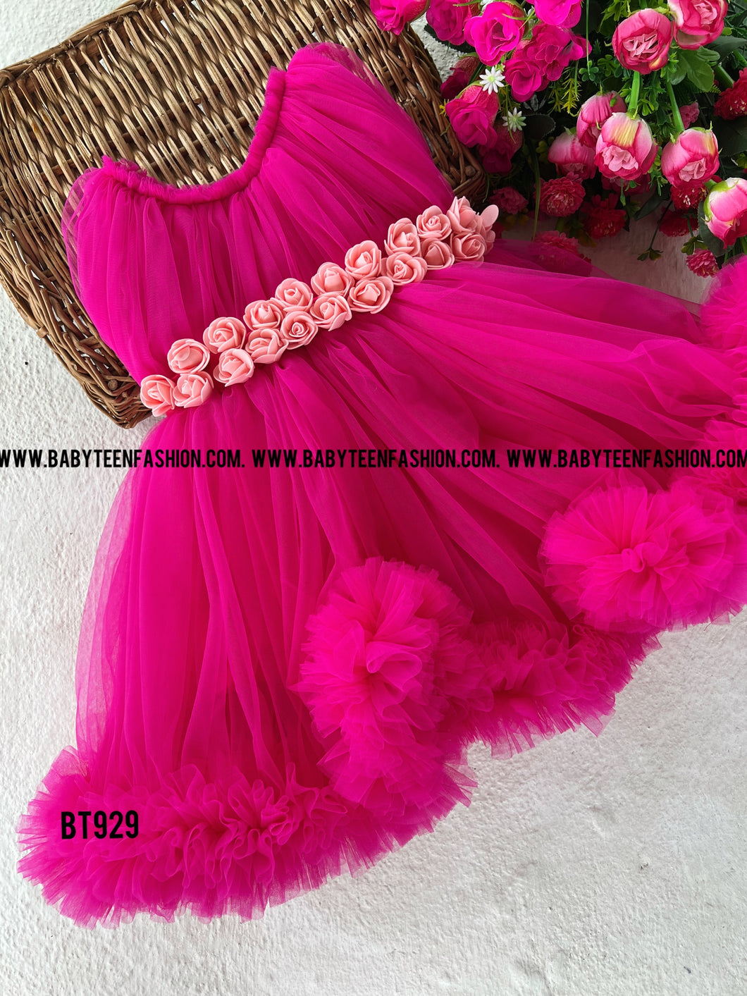 BT929 Princess Pink Flare Dress – Celebrate in Style!