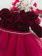 Load image into Gallery viewer, BT628 Crimson Blossom Festive Frock – Let Her Moments Bloom
