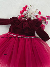 Load image into Gallery viewer, BT628 Crimson Blossom Festive Frock – Let Her Moments Bloom