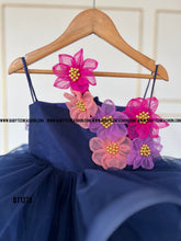 Load image into Gallery viewer, BT1378 Midnight Blossom Party Dress - Elegance Meets Enchantment!