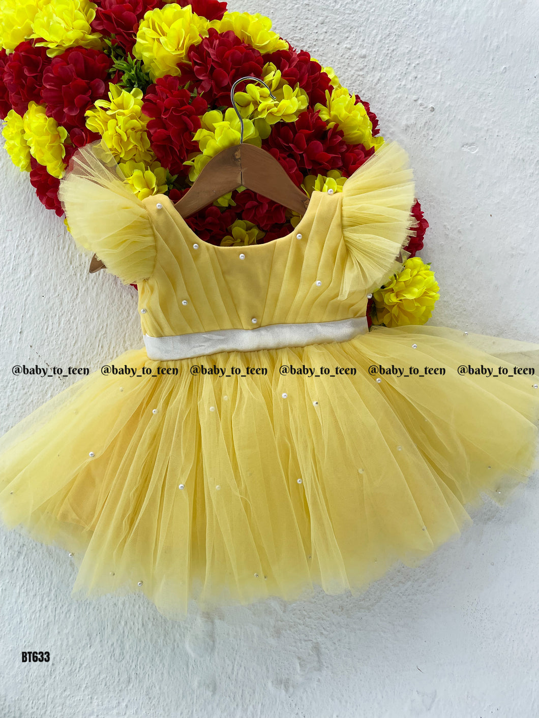 BT633 Sunshine Pearls Tutu Dress – Dazzle Like the Dawn