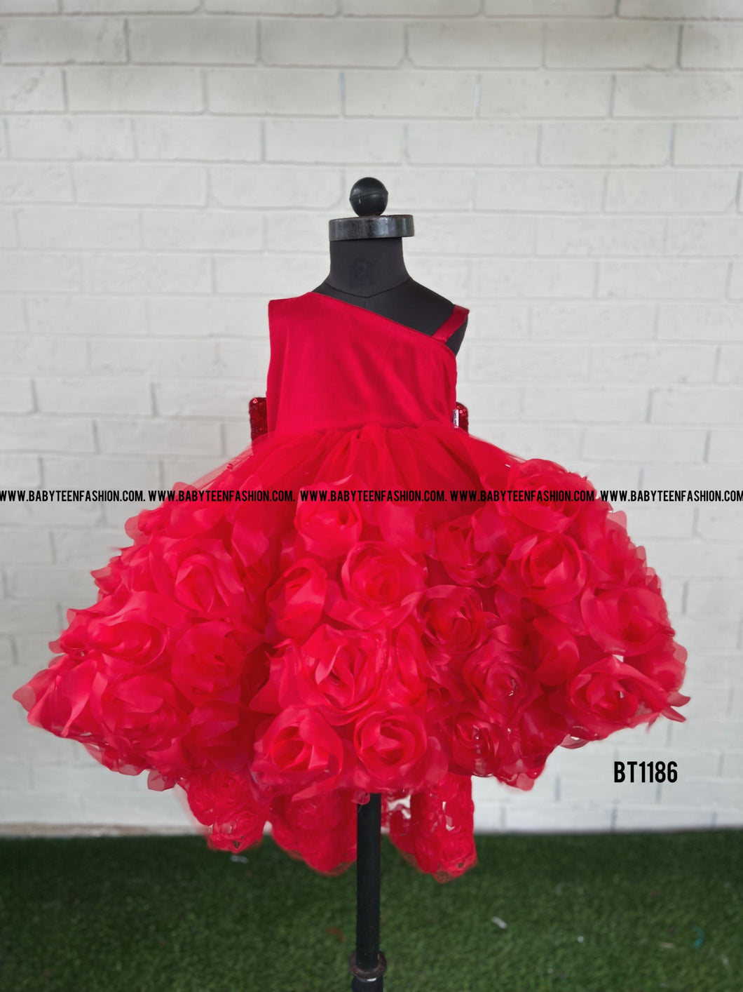 BT1186 Ravishing Ruby Ruffle Dress
