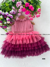Load image into Gallery viewer, BT645 Blushing Bloom: Pink Layered Party Dress - Unforgettable Moments Await