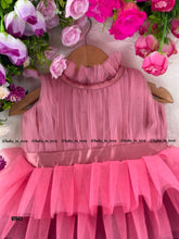 Load image into Gallery viewer, BT645 Blushing Bloom: Pink Layered Party Dress - Unforgettable Moments Await
