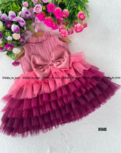 Load image into Gallery viewer, BT645 Blushing Bloom: Pink Layered Party Dress - Unforgettable Moments Await
