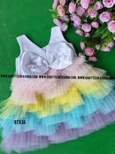 Load image into Gallery viewer, BT938 Unicorn Pastel Rainbow Twirl Dress