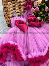 Load image into Gallery viewer, BT1191 Lavender Purple Double Ruffled Partywear Frock

