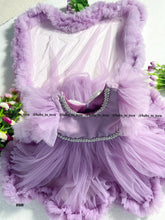 Load image into Gallery viewer, BT649 Lavender Dream: Elegant Party Dress with Crystal Accents
