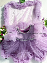Load image into Gallery viewer, BT649 Lavender Dream: Elegant Party Dress with Crystal Accents