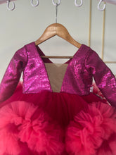 Load image into Gallery viewer, BT1381 Designer Ruffle Sequins Party Wear Frock
