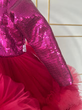 Load image into Gallery viewer, BT1381 Designer Ruffle Sequins Party Wear Frock