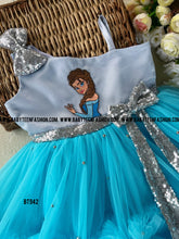 Load image into Gallery viewer, BT942 Princess Elsa Crystal Cascade Party Dress - Twinkle in Turquoise