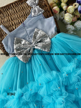 Load image into Gallery viewer, BT942 Princess Elsa Crystal Cascade Party Dress - Twinkle in Turquoise
