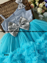 Load image into Gallery viewer, BT942 Princess Elsa Crystal Cascade Party Dress - Twinkle in Turquoise