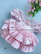 Load image into Gallery viewer, BT667 Blushing Beauty: Baby’s Pink Ruffle Dress