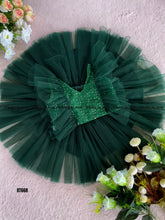 Load image into Gallery viewer, BT668 Emerald Enchantment: Festive Frock for Little Stars