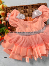 Load image into Gallery viewer, BT669 Peachy Keen: Baby's Glitzy Ruffle Dress