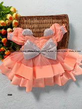 Load image into Gallery viewer, BT669 Peachy Keen: Baby's Glitzy Ruffle Dress